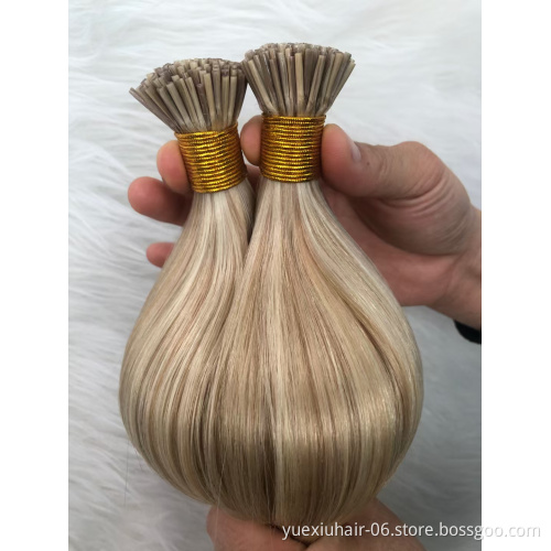 Wholesale 6D Hair Extension Double Drawn Italian Keratin Pre Bonded i Tip/U Tip/Tape In Hair Extensions Virgin Human Hair